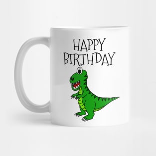 T-Rex Dinosaur Happy Birthday Mug